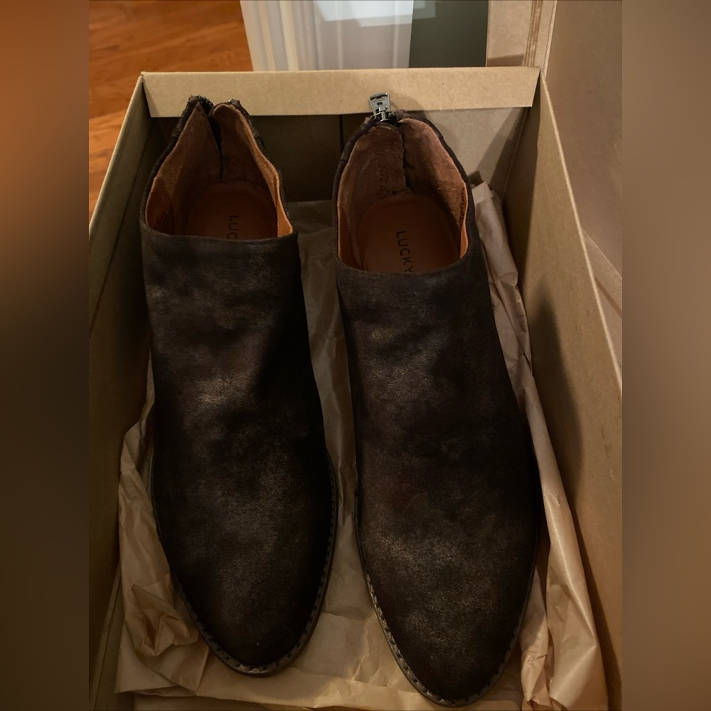 Brand new with box Lucky Brand Lahela Bootie Leather Aurora size 8 booties